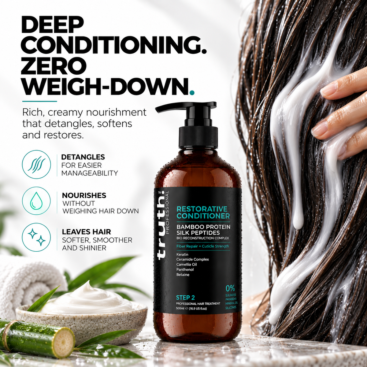 RESTORATIVE CONDITIONER BAMBOO PROTEINS & SILK PEPTIDES