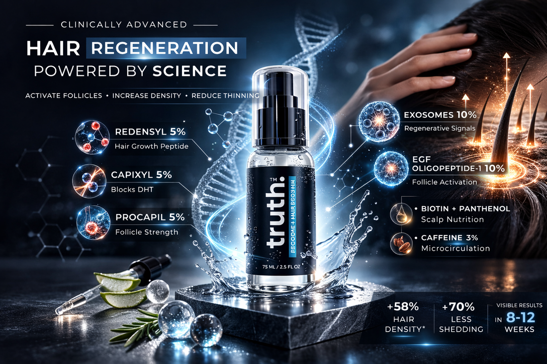 Hair Loss, Thinning, Regrowth: What Actually Works in 2026 | EGF, EXOXOMES, PEPTIDES