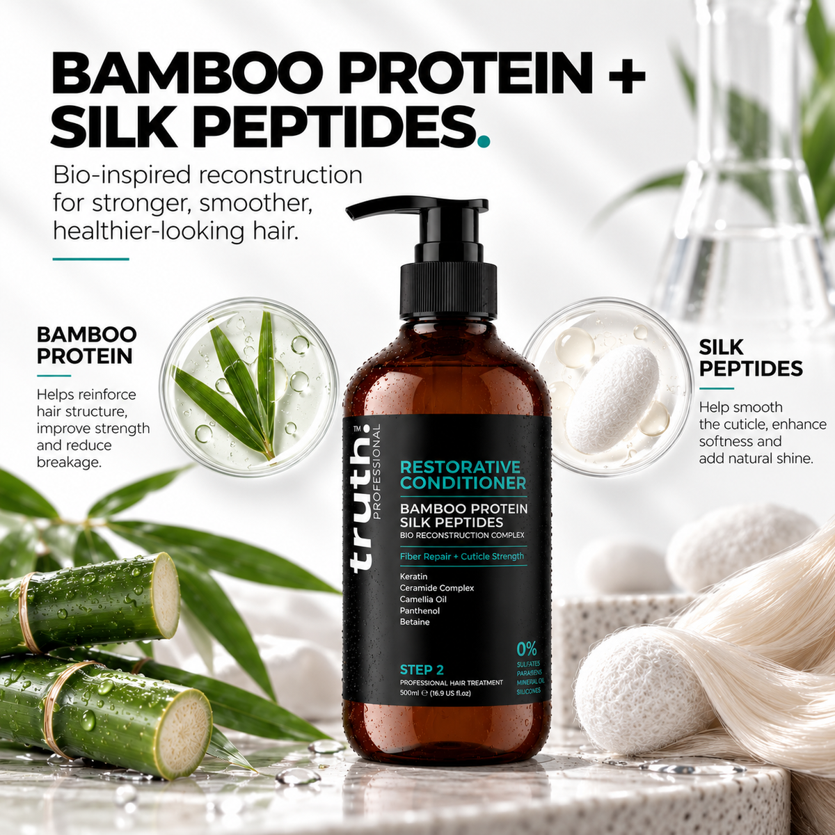 RESTORATIVE CONDITIONER BAMBOO PROTEINS & SILK PEPTIDES
