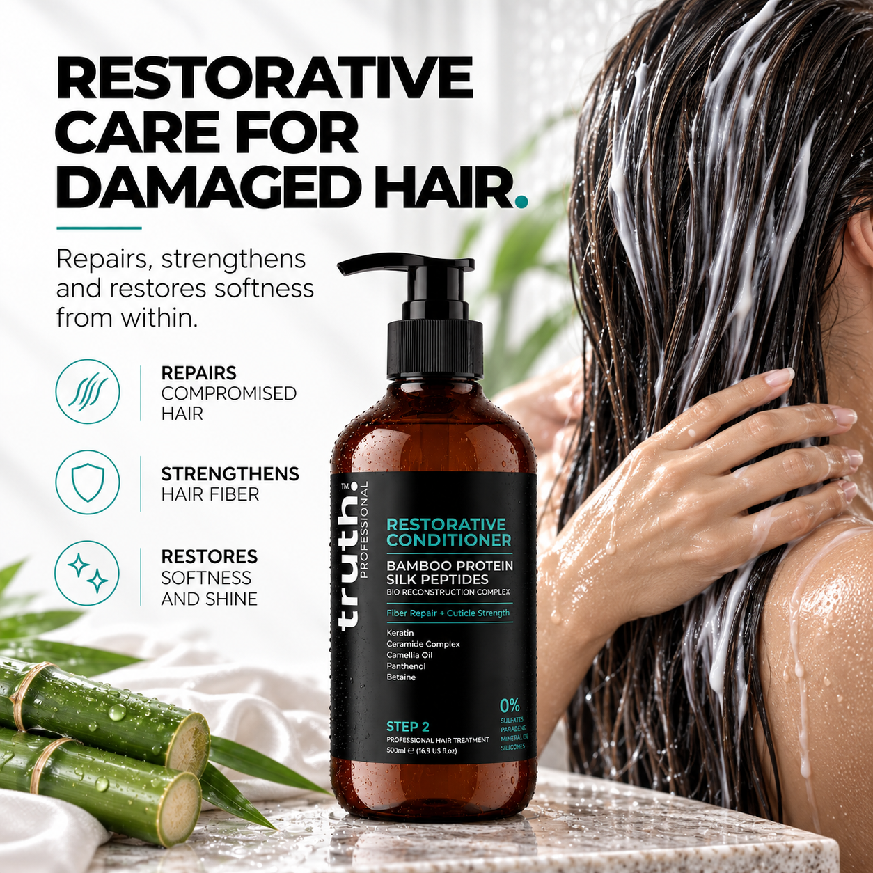 RESTORATIVE CONDITIONER BAMBOO PROTEINS & SILK PEPTIDES